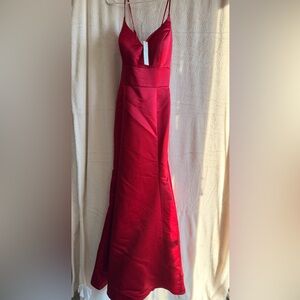 Elegant Red Evening Gown